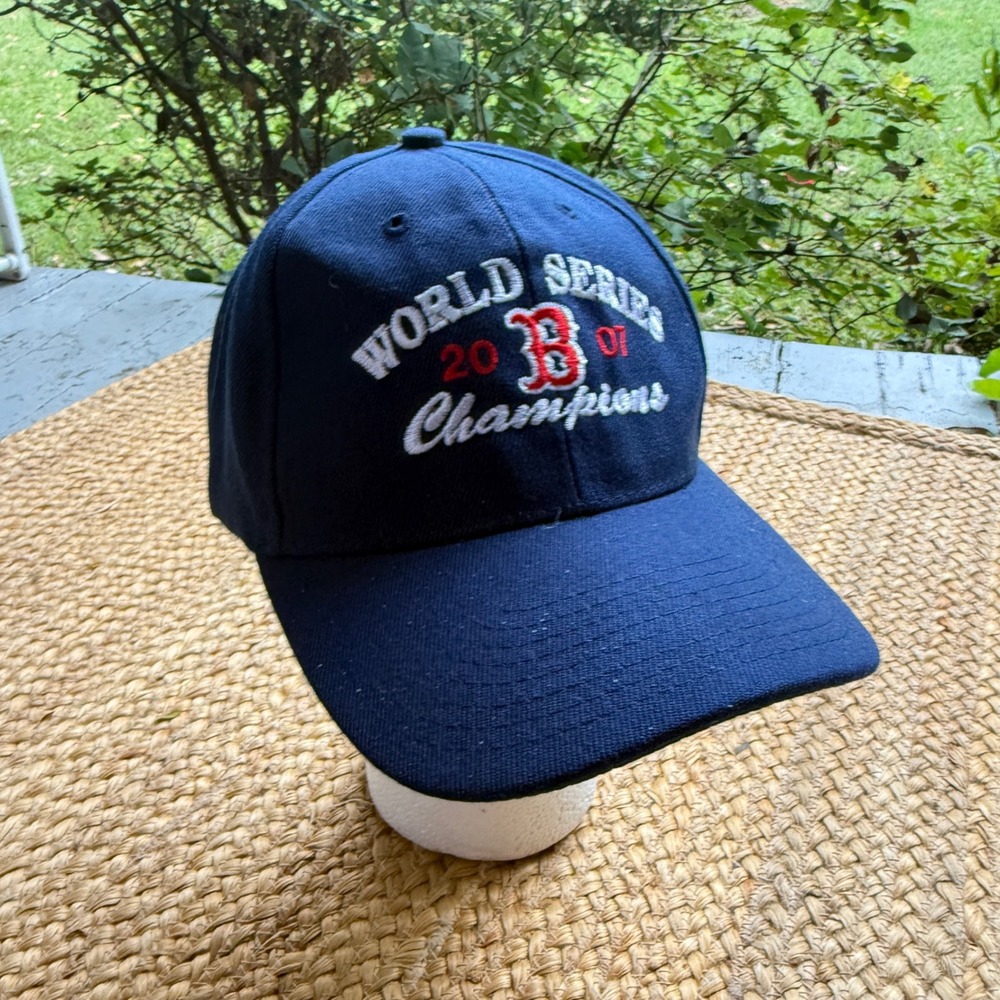 Boston Red Sox 2007 World Series Champions Hat Navy Blue Adjustable MLB Cap